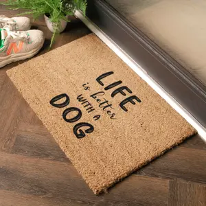 Life Is Better With A Dog Doormat (60 x 40cm)