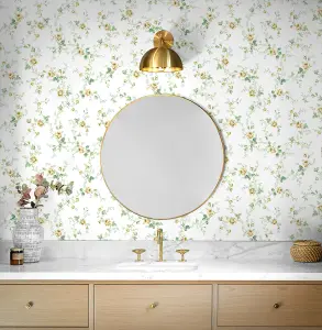 Meadow Floral Trail Prepasted Wallpaper