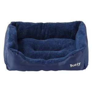 Bacup Polyester Pet Bed Blue / Medium (61 cm L x 48 cm W)