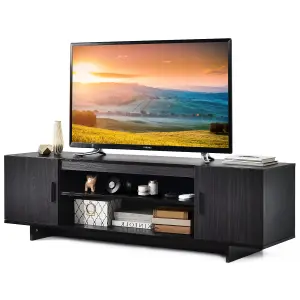 Costway TV Stand for TV up to 65" Media Console Cabinet Entertainment Center w/ 2 Doors