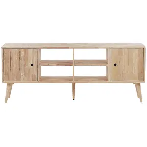 Beliani Scandinavian TV Stand Light Wood CHANDLER