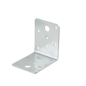 Abru Silver effect Powder-coated Steel Angle bracket (H)55mm (W)70mm (L)70mm