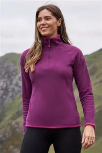 Mountain Warehouse Montana Womens Half-Zip Fleece - Pink | Size 12