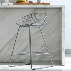 Counter Stool with Metal Frame Grey