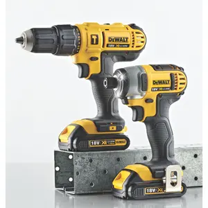 DeWalt XR 18V Li-ion Cordless Combi drill & impact driver (2 x 1.5Ah) - DCZ298S2T-BQGB