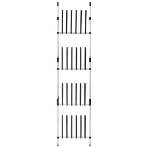 Berkfield Telescopic Boot Rack with Rods Aluminium