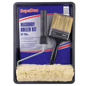 SupaDec Masonry Paint Roller Set Black/Cream (10in)