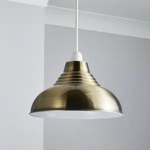 Inlight Lucia Antique Brass effect pendant Light shade (D)30cm