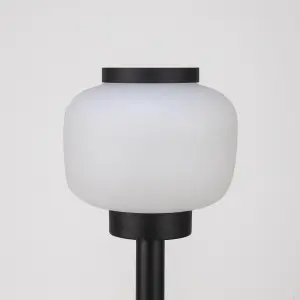 Luminosa Lamtam Outdoor Bollard Black, Opal, IP44