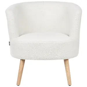 Beliani Modern Armchair ODENZEN Boucle White