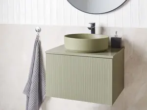 Bathroom Wall Mounted Cabinet with Basin 60 x 52 cm Green ALZIRA/UTIEL