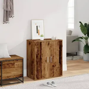 Berkfield Shoe Cabinet Old Wood 60x35x70 cm Engineered Wood