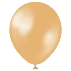 Kalisan Latex Metallic Balloons (Pack of 100) Gold (One Size)