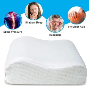 MantraRaj Orthopedic Contour Pillow for Keeps Soothe Neck and Back Pain Gel Cooling Pillow Ergonomic Cervical Pillows for Sleeping