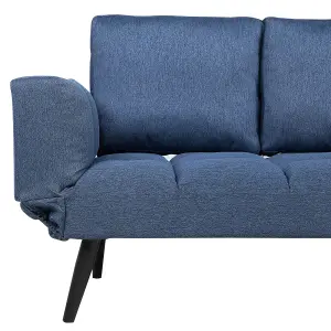 Beliani Glam Sofa Bed BREKKE Navy Blue