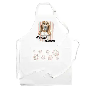 Purely Home Basset Hound Apron - Novelty Kitchen Gift for Dog Lovers