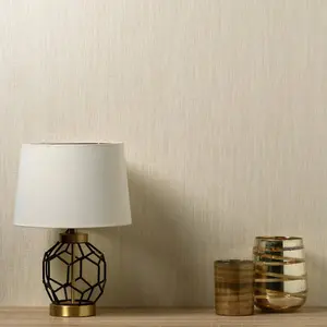 Fine Decor Luxury Milano Plain Glitter Cream Wallpaper M95567