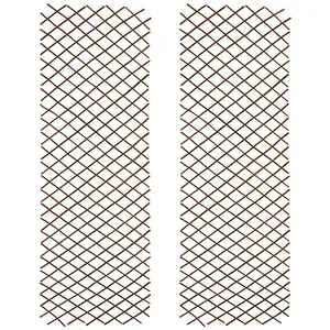 Woodside Expanding 180 x 60cm Willow Fan Wall Trellis - 2 Pack