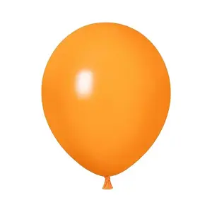 Globos Latex Plain Balloons (Pack of 100) Orange (5in)