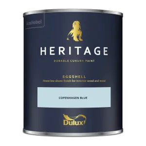 Dulux Trade Heritage Copenhagen Blue Eggshell Wall paint, 750ml