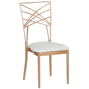 Set of 2 Dining Chairs GIRARD Metal Rose Gold