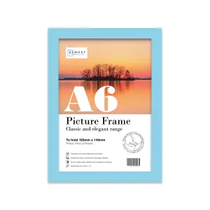 A6 Light Blue Picture Frame Fits A6 (10.5 x 14.8cm - 4.1 x 5.8in) Poster, Photo, Artwork, or Print.