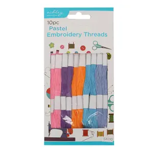 Ashley Embroidery Threads - 6.6M (6ply) - Pastel - Pack of 10