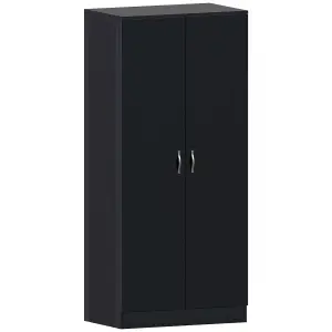 Vida Designs Riano Black 2 Door Wardrobe (H)1700mm (W)760mm (D)470mm