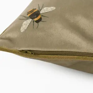 4 Pack Bee Matte Velvet Cushion Covers Home Decor, Sage - 45 x 45cm