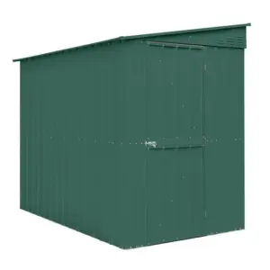 Globel 5x8ft Lean-To Metal Garden Shed - Heritage Green