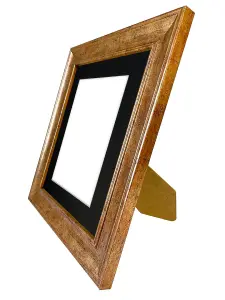 Scandi Gold Frame with Black Mount for Image Size 10 x 8 Inch