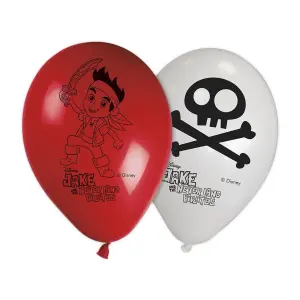 Jake And The Never Land Pirates Yo Ho Latex Balloons (Pack of 8) Red/White (One Size)