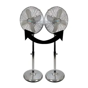 StayCool 16" (40cm) 50w Metal Pedestal Fan - Chrome