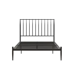 Giulia Modern Metal Bed Black, Double