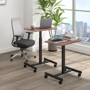 Costway Mobile Standing Desk Height Adjustable Rolling Laptop Desk Overbed Table