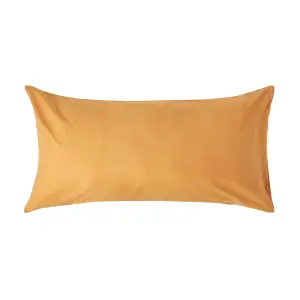 Homescapes Mustard Yellow Egyptian Cotton Housewife Pillowcase 200 TC, King Size