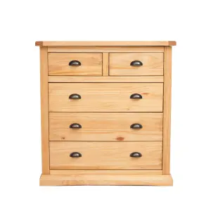 Lucca 5 Drawer Chest of Drawers Brass Cup Handle