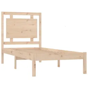 Berkfield Bed Frame Solid Wood 90x190 cm 3FT Single