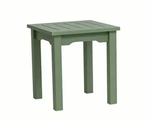 Winawood Wood Effect Side Table - L49.3cm x D49.3cm x H53cm - Duck Egg Green