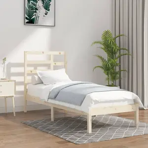 Berkfield Bed Frame Solid Wood 90x200 cm