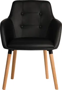 Four Legged Chair in a Wipe Clean Black finish