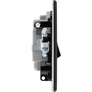 BG Flatplate Switched Fused Connection Unit with LED, Matt Black