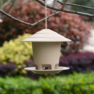 Hanging Bird Feeder for Small Birds - Eco Friendly Garden Seed Feeding Station House for Robin Finch Sparrow Blue Tit Wild Bird