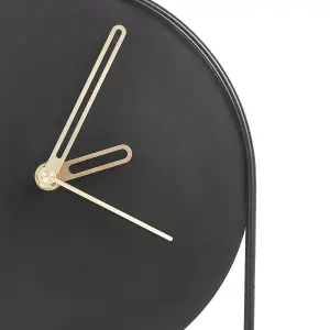 Beliani Modern Wall Clock SALVAN Metal Black