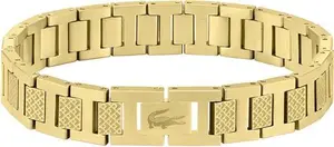 Lacoste Men's METROPOLE Collection Link Bracelet Embellished With Petit Piqué Pattern