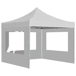 Berkfield Professional Folding Party Tent with Walls Aluminium 3x3 m White