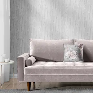 Muriva Grey Floral Mica effect Embossed Wallpaper