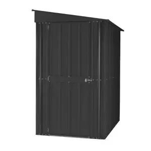 4 x 6 Pent Metal Garden Shed - Anthracite Grey (4ft x 6ft / 4' x 6' / 1.2m x 1.8m)