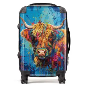 Splashart Highland Cow Suitcase - Cabin