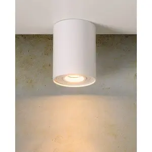 Lucide Tube Modern Surface Mounted Ceiling Spotlight 9,6cm - 1xGU10 - White